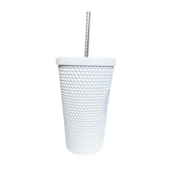 Starbucks White Studded Siren Logo Grande Tumbler 16oz Spring Easter 2024 - Picture 2 of 7